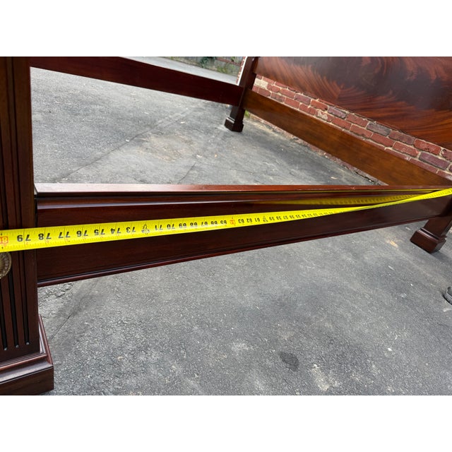 Henkel Harris Vine Carved Flame Mahogany Hand Carved 4 Post King Bed Frame For Sale In Washington DC - Image 6 of 18