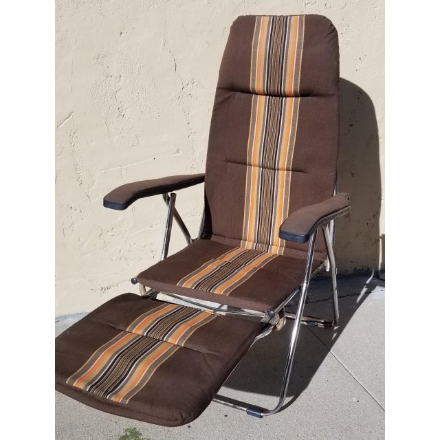 Vintage Mid Century Maule Marga Reclining Airstream Camper Chair & Foot Rest Chairish