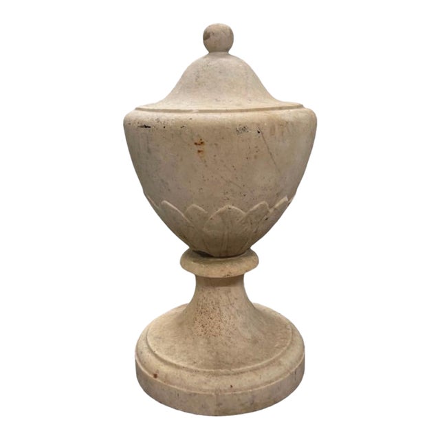 Vintage Italian Carved Marble Finial For Sale