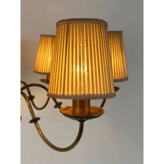 Mid-Century 8-Armed Chandelier from Vereinigte Werkstätten München, Germany, 1950s For Sale - Image 9 of 18