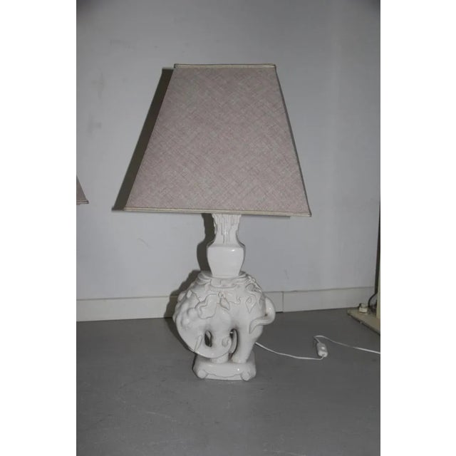 1950s Ceramic Elephant Table Lamp, 1950s For Sale - Image 5 of 11