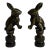 Antique Brass Bunny Lamp Finials - Pair For Sale In Richmond - Image 6 of 6