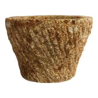 18th Century Large Granite Stone Bowl Mortar Planter For Sale