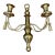 Antique Brass Braid and Tassel Candle Sconce For Sale