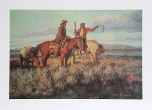 Joe Beeler, Seeking Directions , Lithograph