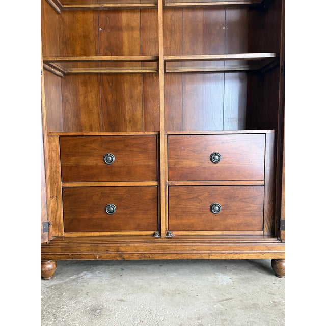 Liberty Furniture Solid Wood Lighted Display Cabinet For Sale - Image 10 of 12