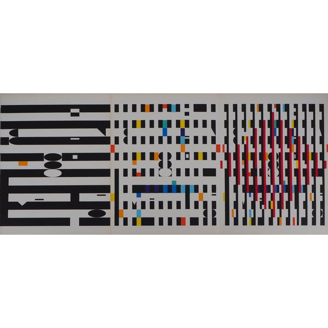 Yaacov Agam, Kinetic Composition, Original Screen Print For Sale - Image 6 of 6