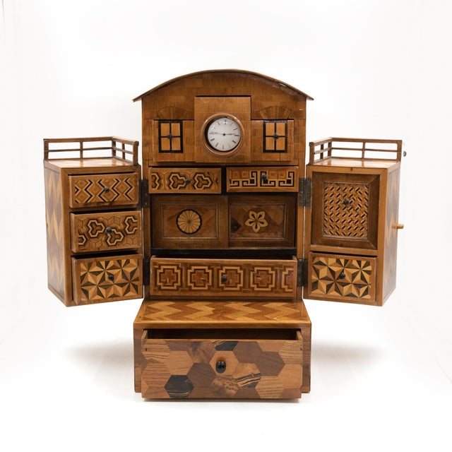 Early 20th Century Japanese Wood House/Men’s Dressing Box For Sale - Image 9 of 13