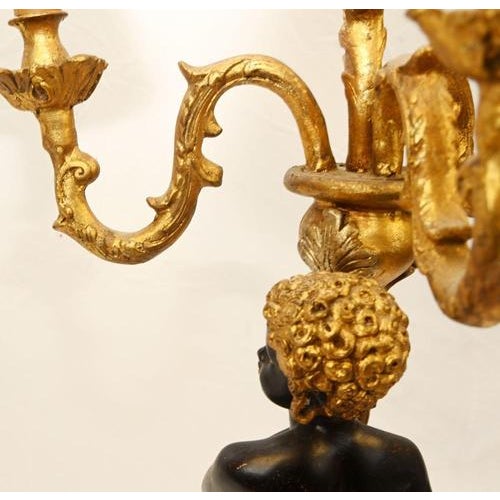 Italian Florentine Blackamoor Candelabra Lamps, Set of 2 For Sale - Image 13 of 18