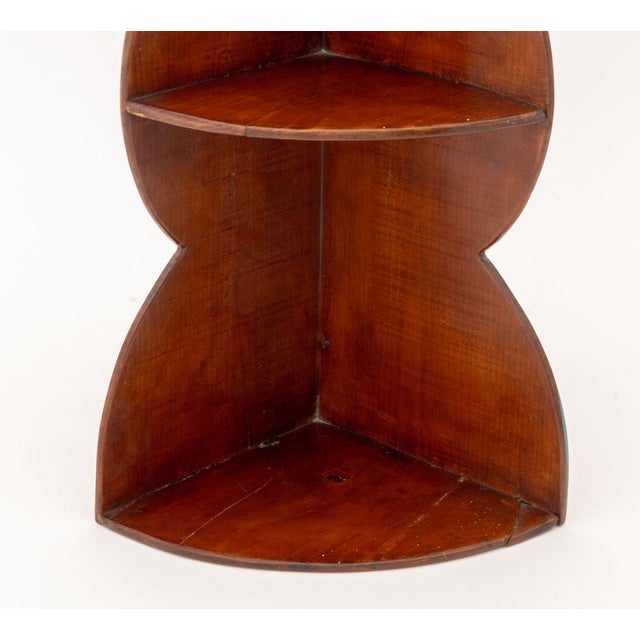 American American Arts and Crafts Maple 3-Tier Corner Wall Shelf For Sale - Image 3 of 7