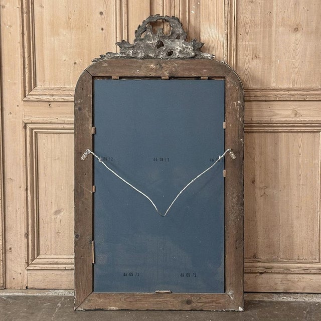 Antique French Napoleon III Mirror in the Louis XVI Style With Lovebirds For Sale - Image 18 of 18