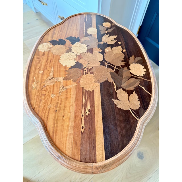 Chestnut Late 19th Century Émile Gallé Pedestal Table For Sale - Image 8 of 8