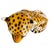 Ceramic Vintage Large Scale Italian Glazed Porcelain Standing Leopard Statue For Sale - Image 7 of 9