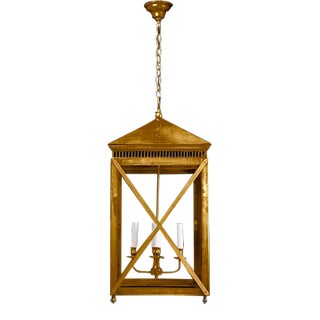 Carta Lantern in Gold Finish For Sale