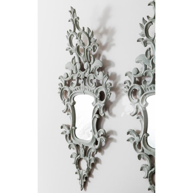 19th Century Italian Painted Venetian Mirror Appliqués - a Pair For Sale - Image 9 of 13