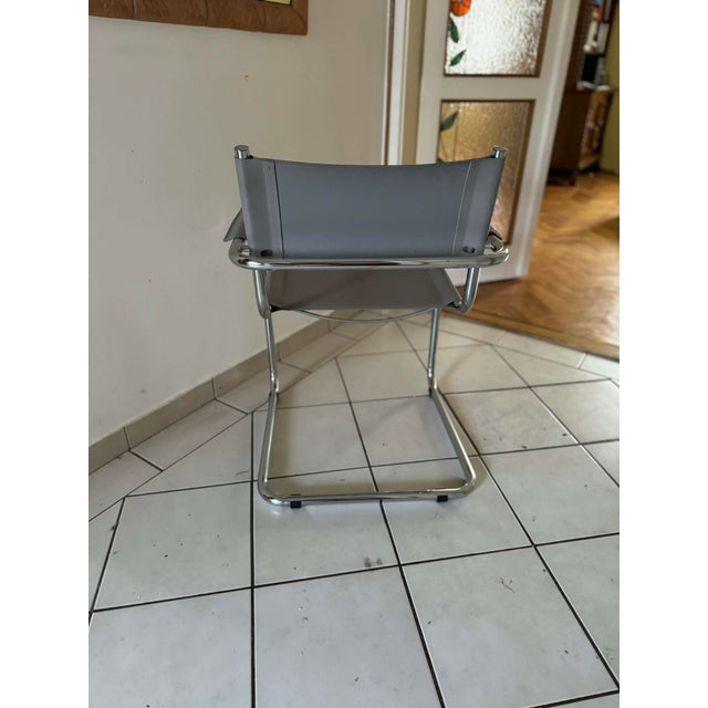 Mid-Century Grey Tubular Chair, 1960s For Sale - Image 4 of 5