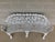 American Vintage Grape Vine Pattern Aluminum Settee Garden Bench 55"w For Sale - Image 3 of 10
