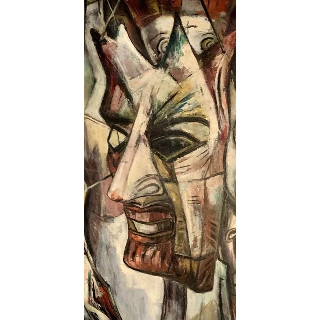 Burr Singer, Abstract Composition, 1930s, Oil on Canvas, Framed For Sale - Image 4 of 10