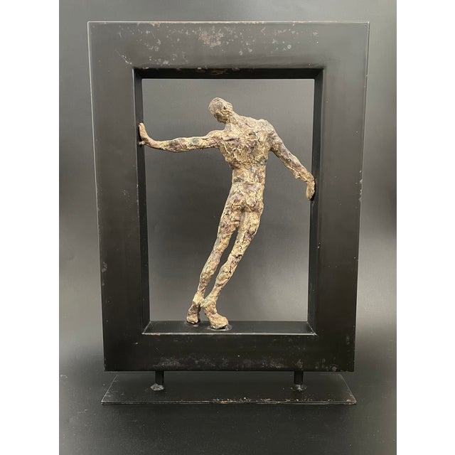 Austin Productions Brutalist Framed Figure Sculpture by Austin Productions For Sale - Image 4 of 12