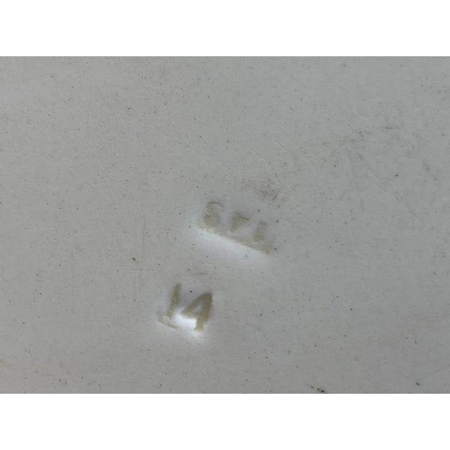 1930s Antique England Mason’s Ironstone Green Bible Pattern C2639 Round Platter - Rare For Sale - Image 5 of 6