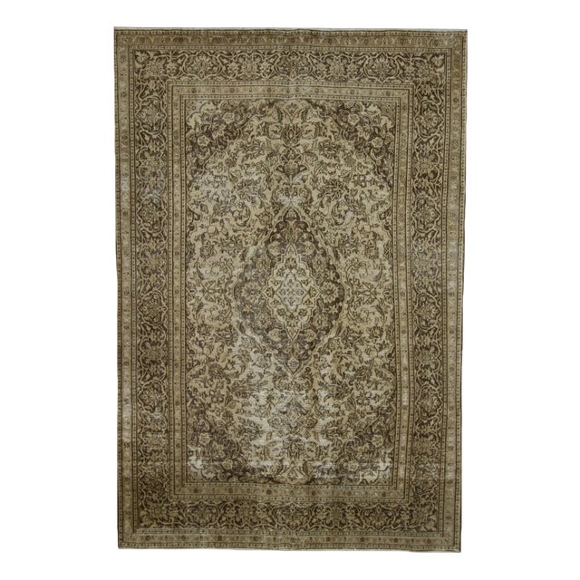 Vintage Hand-Knotted Middle Eastern Rug For Sale