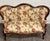 Victorian Antique Late 1800s Victorian Carved Walnut Floral Upholstered Parlor Settee For Sale - Image 3 of 9