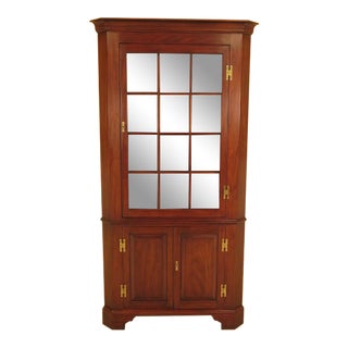 Henkel Harris #1114 Mahogany Corner Cabinet For Sale