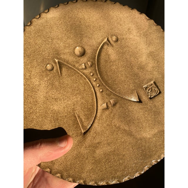 Mid-Century Paolo Soleri Arcosanti Cosanti Abstract Pottery Tile For Sale - Image 9 of 10
