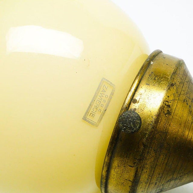 Art Deco Ceiling Lamp from Huta Zawiercie, Poland, 1930s For Sale - Image 10 of 17
