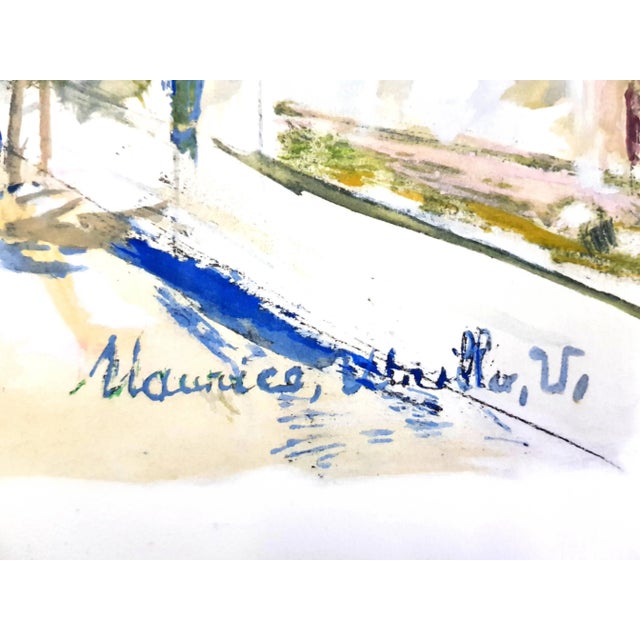 (after) Maurice Utrillo Inspired Village of Montmartre Pochoir with printed signature Edition of 490 Dimensions: 39 x 30...