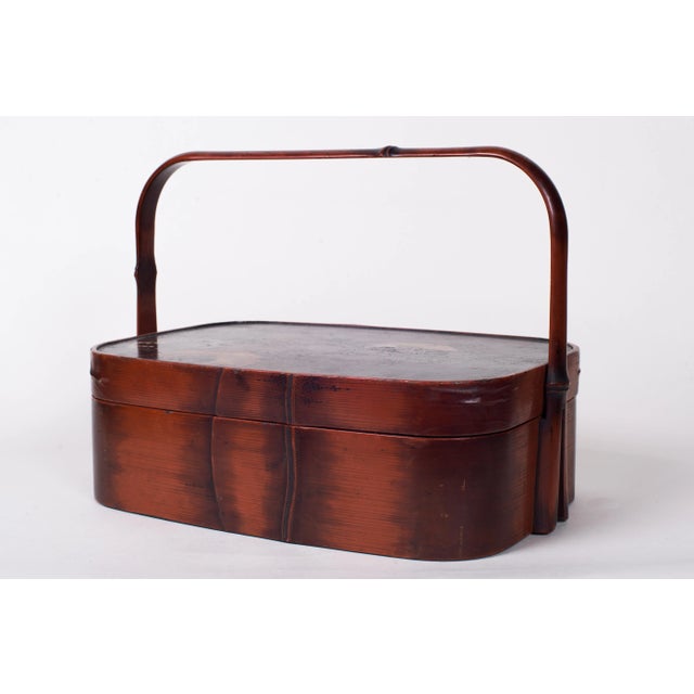 Antique Japanese Lacquered Handled Box With Tsuba Motif For Sale In Seattle - Image 6 of 6