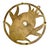 Mid-Century Modern 1980s Brass Circular Pineapple Trivet For Sale - Image 3 of 3