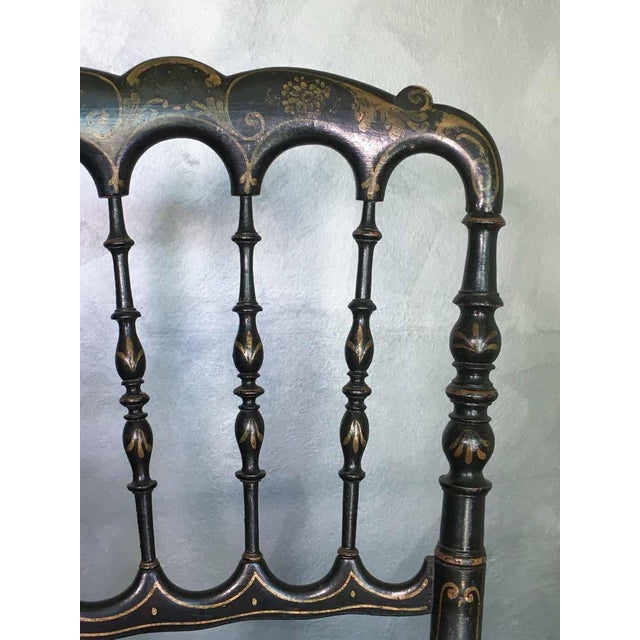 Napoleon III Chairs with Decoration, Set of 2 For Sale - Image 5 of 8