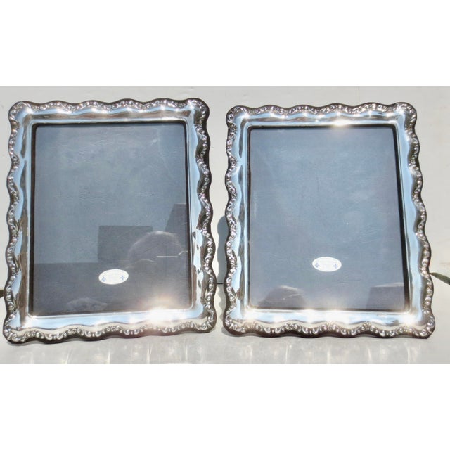 Matching pair of large sterling Photo frames, the maker is K F L, London 1991. Handsome Edwardian style Parlor Frames. The...