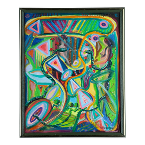1956 Signed Charles Lapicque Original French Oil on Canvas Abstract Painting