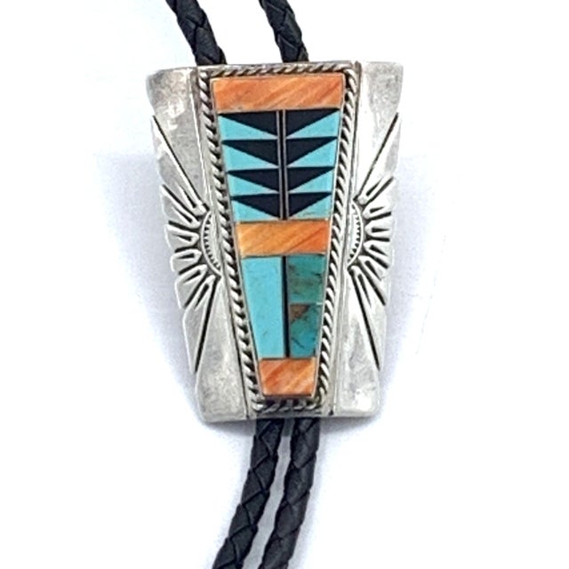 American Roger Skeet Jr Sterling Silver Bolo Tie For Sale - Image 3 of 7