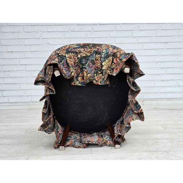 Danish Cocktail Lounge Chair in Furniture Jacquard Fabric, 1960s For Sale - Image 10 of 17
