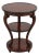 Theodore Alexander 3 Tier Round Flame Mahogany End Lamp Table For Sale