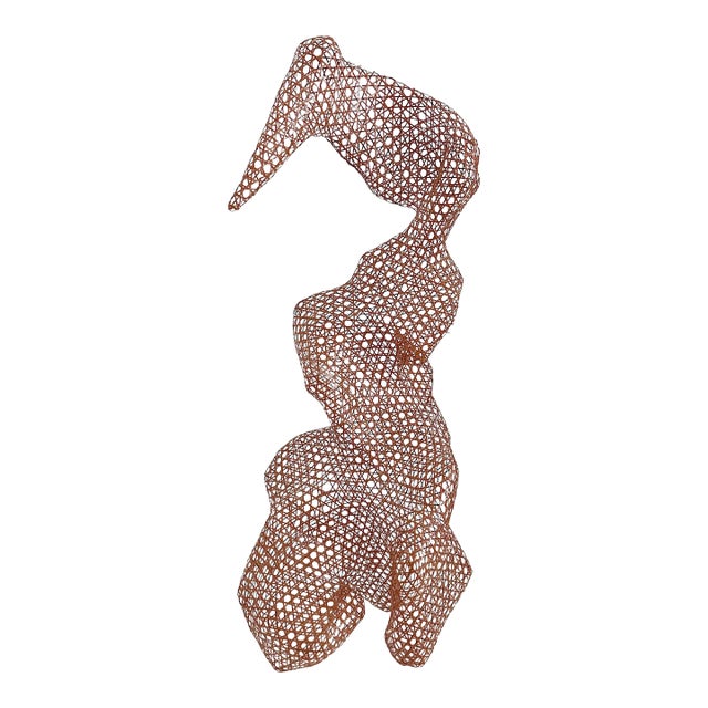 Morigami Jin (Japanese, Born 1955) Freeform Organic Figural Rattan Sculpture For Sale