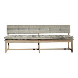 Vintage Boho Cerused Bench For Sale