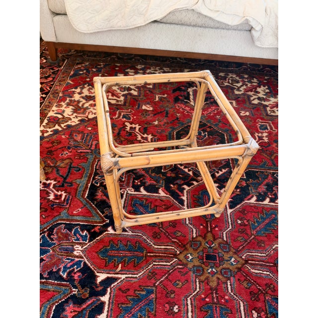 Mid-Century Modern Bamboo Nesting Tables - Set of 3 - McGuire Style For Sale In New York - Image 6 of 10