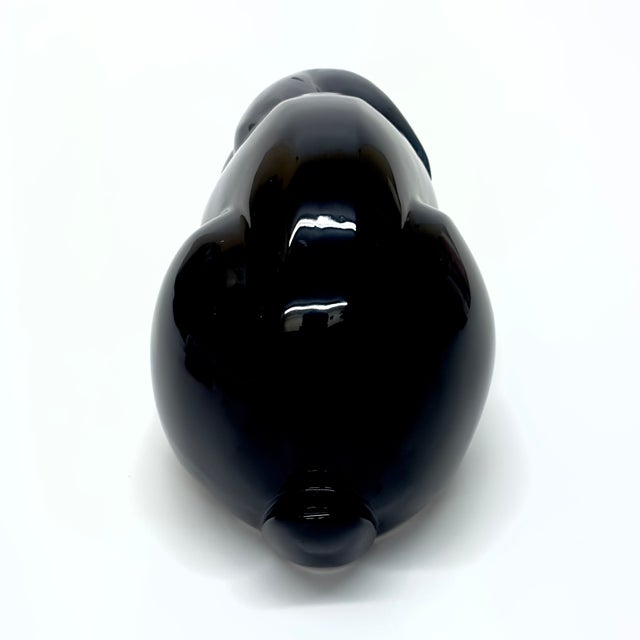 Vintage Black Ceramic Bunny by Mikasa Japan For Sale In Miami - Image 6 of 11