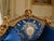 1940 French Artisan Louis XVI Gold Blue Beech Settee For Sale - Image 4 of 17