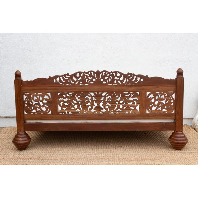 Brown Royal Bali Reclaimed Teak Daybed Sofa For Sale - Image 8 of 9