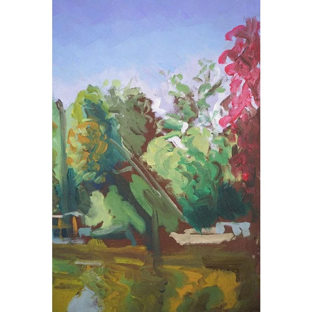 Jackson, The Petersham Hotel, Richmond, View Below By the River, 2010, Oil on Board For Sale - Image 4 of 6