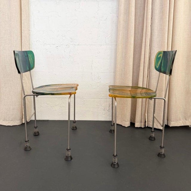 Set of 6 Post Modern Gaetano Pesce "543 Broadway" Chairs for Bernini, 1993 For Sale - Image 12 of 17