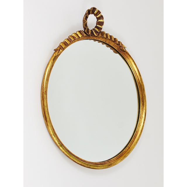 Mid-Century Italian Gilt Wood Wall Mirror by C. Allodi & G. Subelli, 1950s For Sale - Image 4 of 18