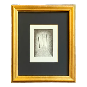 “Sticks Dancing in the Light" Original Drawing, Framed