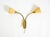 Beautiful mid-century modern brass wall lamp with double gooseneck arms and shades. manufacturer: cosack leuchten. Made in...