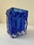 A pressed glass vase designed by Josef Schott for Smålandshyttan, Sweden, in the 1960s. Each of the four faces carries a...